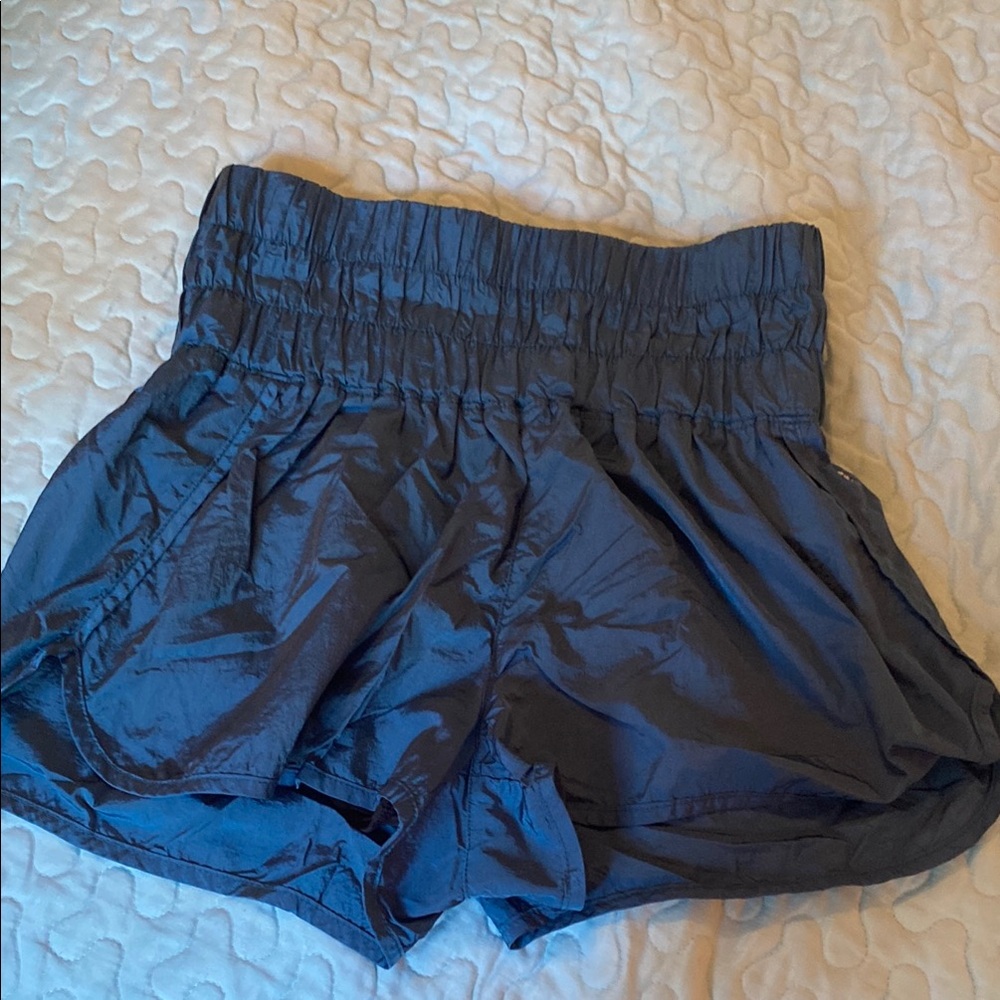 Free People Blue Athletic Shorts with Elastic Waistband